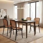 FELIX 4 Seater Dining Set-Black - Image 2