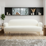 FERN 3 Seater Fleece Fabric Sofa-3 Colors