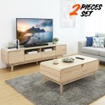 [Package] GALINA 2 In 1 Living Set-Oak