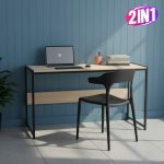 [PACKAGE]HARRY 2 In 1 Study Desk With Chair-black