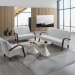 KOBE 123 Seater Bent Wood Sofa-Grey