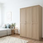 LAURA 120cm 3 Door Wardrobe-Oak - Image 2
