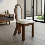 LISSONE Wooden Designer Dining Chair-Walnut