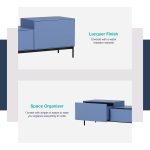 LOWELL 180cm TV Cabinet-Slate Blue - Image 5