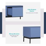 LOWELL 180cm TV Cabinet-Slate Blue - Image 6