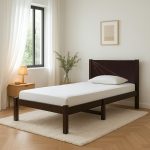 MIKA Wooden Single Bed Frame-Black Cherry