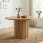 MOLLA D122cm Full Solid Round Dining Table-Beech