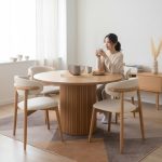 NISA 4 Seater Full Solid Wood Dining Set-Beech