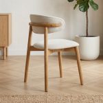 NISA Curved Back Dining Chair-Beech - Image 2