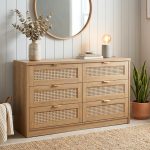 NOKA 6 Drawers Chest Sideboard-Oak