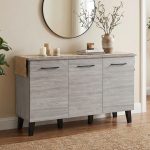 RIGGA 120CM 3 Door Sideboard-Grey Oak