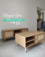 [Package] DESSER 2 In 1 Living Set-Oak - Image 10