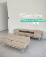 [Package] GALINA 2 In 1 Living Set-Oak - Image 18