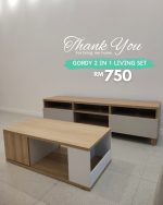 [Package] GORDY 2 In 1 Living Set-Oak - Image 10