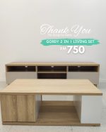 [Package] GORDY 2 In 1 Living Set-Oak - Image 11