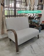 KOBE 123 Seater Bent Wood Sofa-Grey - Image 8