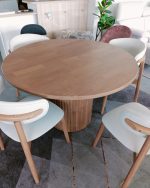 NISA 4 Seater Full Solid Wood Dining Set-Beech - Image 6