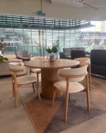 NISA 4 Seater Full Solid Wood Dining Set-Beech - Image 7