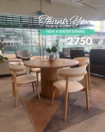 MOLLA D122cm Full Solid Round Dining Table-Beech - Image 8