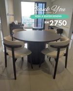 NISA Curved Back Dining Chair-Walnut - Image 6