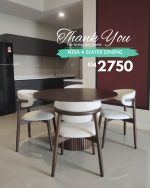 NISA Curved Back Dining Chair-Walnut - Image 7