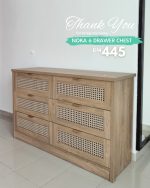 NOKA 6 Drawers Chest Sideboard-Oak - Image 10