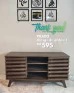 PRADO 140cm Slatted Wood Sideboard-Walnut - Image 16