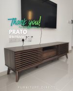PRATO 2 In 1 180cm Louver Design Living Set-Walnut - Image 18