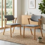 TEXAS Solid Wood Dining Chair-Beech - Image 2