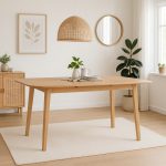 WOVEN 150+45cm Butterfly Extension Dining Table-Oak