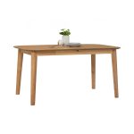 WOVEN 150+45cm Butterfly Extension Dining Table-Oak - Image 6