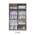 TEMORA 5'x8' Sliding Door Wardrobe-3 Colors - Image 3