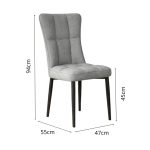 C203A PU Cushion Dining Chair-Grey - Image 6