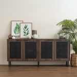 DALLAS 160cm 4 Doors Sideboard-Walnut