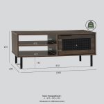 DALLAS 100cm Coffee Table-Walnut - Image 15