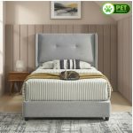 ELISABETH Single & Super Single Size Pet Friendly Divan Bed-Grey