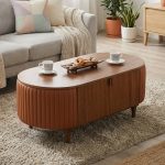 FREYJA 110cm Wooden TV Cabinet-Walnut - Image 2