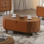 FREYJA 110cm Wooden TV Cabinet-Walnut