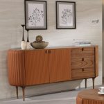 FREYJA 180cm Wooden Sideboard-Walnut - Image 2