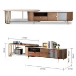 GRISELDA 200cm Extendable TV Cabinet - Image 3