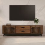HICKS 180cm 2 Door 2 Drawers TV Cabinet-Walnut
