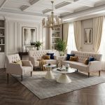 IRINA 123 Seater Chesterfield Sofa-Light Brown