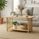 KOFU 80cm Full Solid Wood Coffee Table-Natural