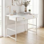 MOONIE 100cm 2 Drawers Study Desk-White