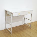 MOONIE 100cm 2 Drawers Study Desk-White - Image 3