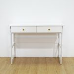 MOONIE 100cm 2 Drawers Study Desk-White - Image 4