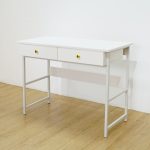 MOONIE 100cm 2 Drawers Study Desk-White - Image 5