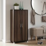 NORTHAM 2 Door Shoe Cabinet-Walnut