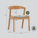 NAZO 6 Seater Sintered Stone Dining Set-Natural - Image 5