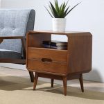 PAGAN Solid Wood Side Table-Walnut - Image 2